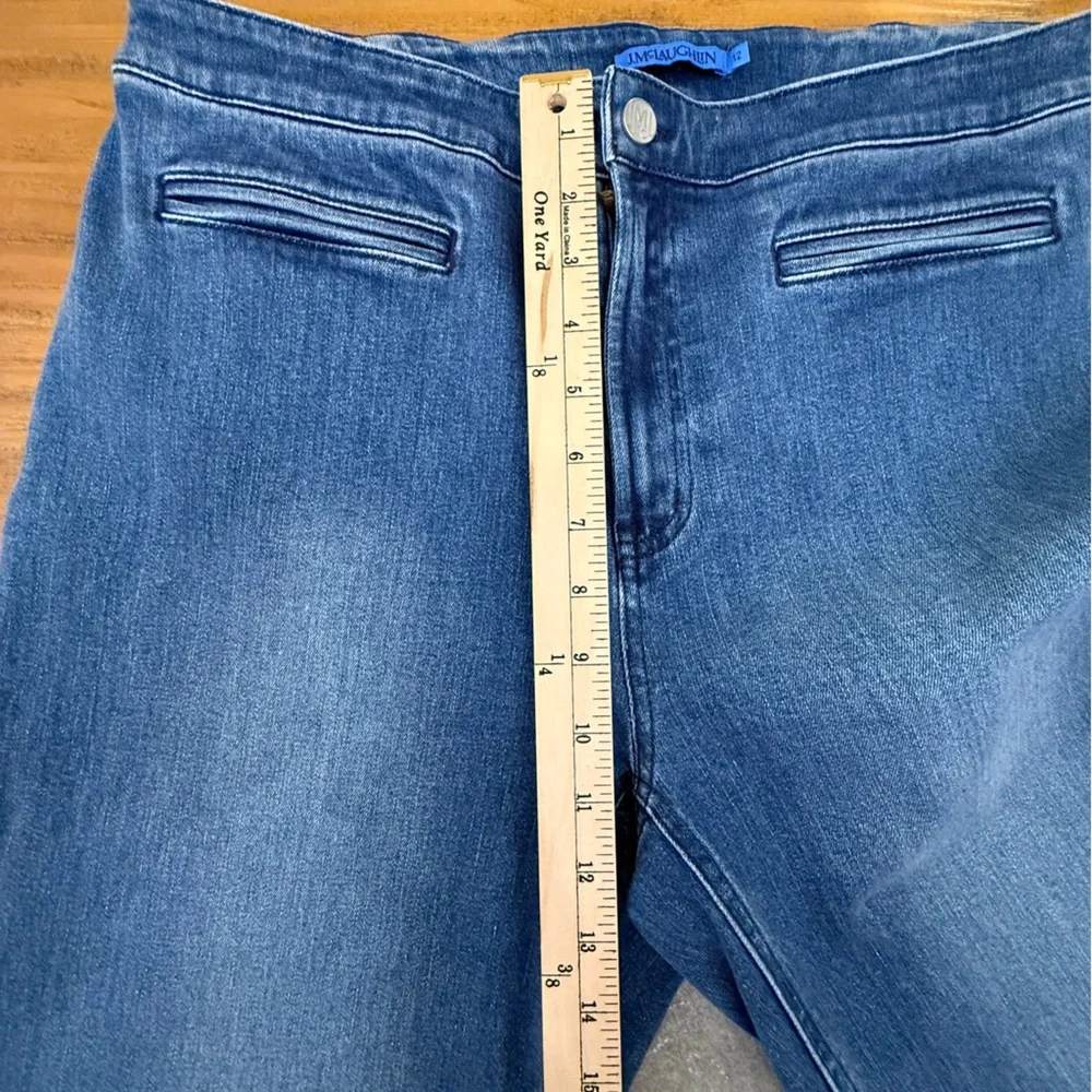 J.McLaughlin Hadleigh Wide Leg Denim Trousers Jeans Size 12 - Picture 10 of 11